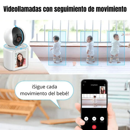 Cámara de vigilancia con pantalla